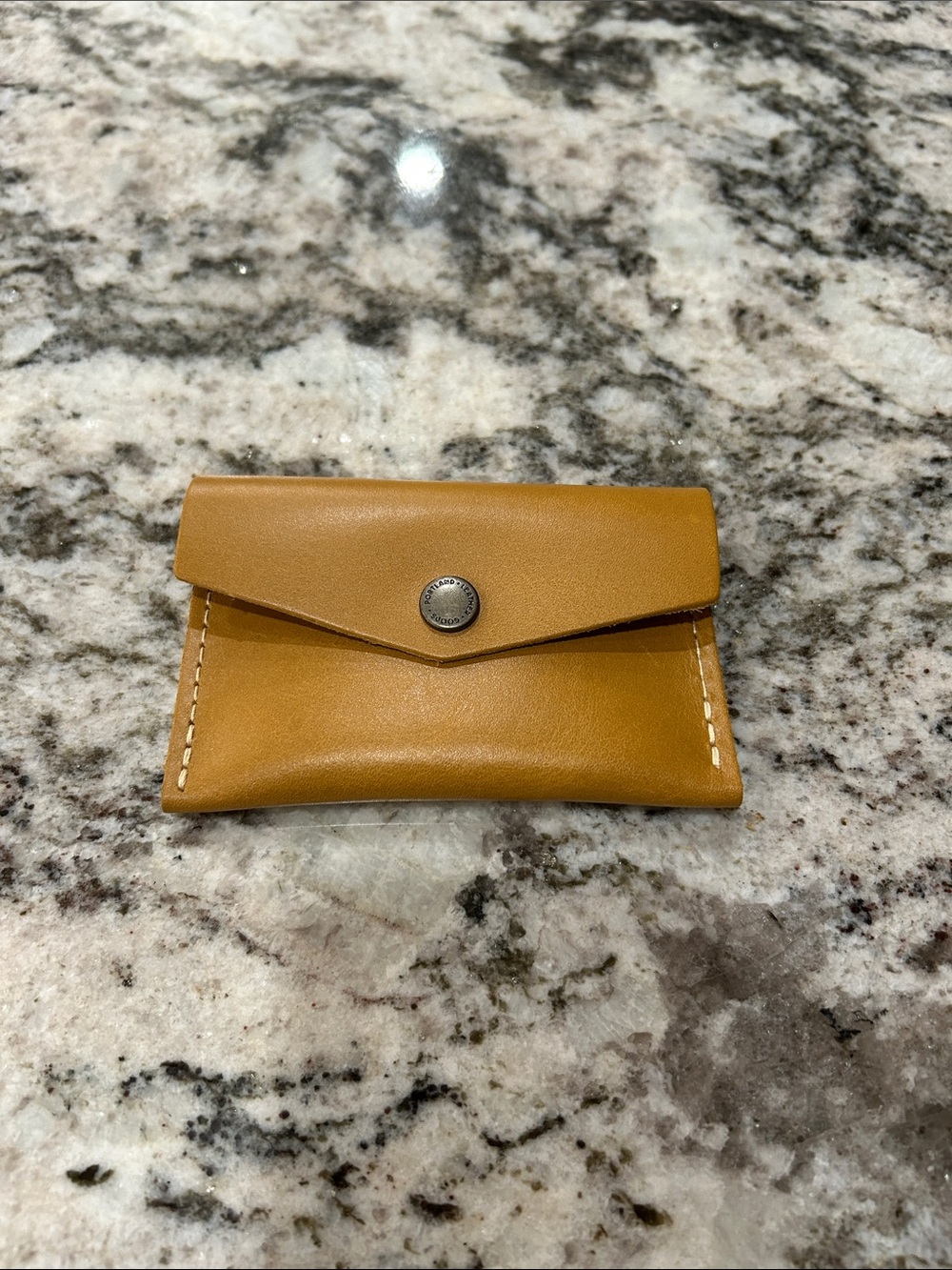 Portland Leather Goods Mini Envelope Wallet. Retired Mango. NWOT